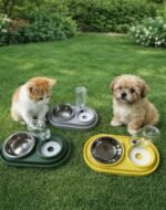 Crate Dog Food Water Bowls, 2-in-1 Plastic Bowl & Stainless Steel Pet Bowl, Removable Hanging Cat Food Bowls Perfect for Cats, Dogs, Rabbits, Puppys, Birds, Guinea Pigs and Other Small Pets. - Image 2