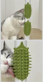 Pet Scratching Brush | Adjustable Cat Dog Silicone Scratching Brush, Small and Medium Cat Groomer for Corner Table Legs for Bedroom, Living Room